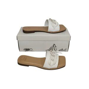 A New Day Women's White Braided Strap Sandals, Size 6, NWB